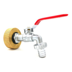 Raccord femelle S60x6 laiton - robinet laiton chromé 3/4 pouce