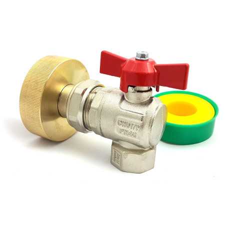 S60x6 Kupplung aus Messing mit Messing tap weiblichen 3/4 inch square