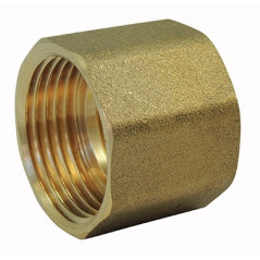 Messing Schraubverbindung: Gewindehülse Weiblich / Weiblich mit zentralen Anschlag Messing