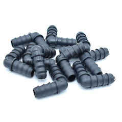 Lot de 10 coudes cannelés 16x16 pour micro irrigation