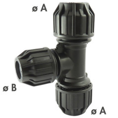 Raccord à compression Té réduit 90°