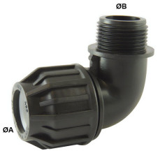 Coude 90° à compression avec filetage male BSP