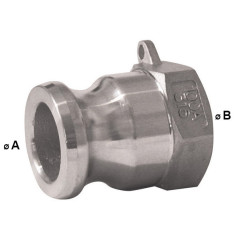 Raccord Camlock male - filetée femelle en inox - Type A
