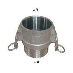 Femmina Camlock Connection - punta filettata maschile in acciaio inox - Tipo B