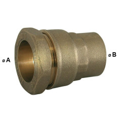 Connessione a compressione in ottone dritto - filo femminile BSP