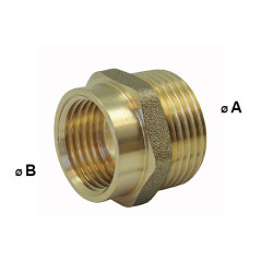 Maschio maschio ridotto capezzolo in ottone