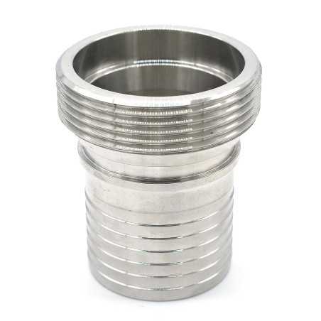 Raccord alimentaire male DIN avec douille en inox 316