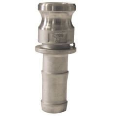 Raccord camlock male - embout cannelé en inox - Type E