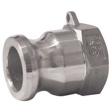 Raccord Camlock male - filetée femelle en inox - Type A
