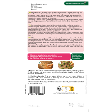 Sacchetto di semi Mix di fiori per tartarughe terrestri 10m²