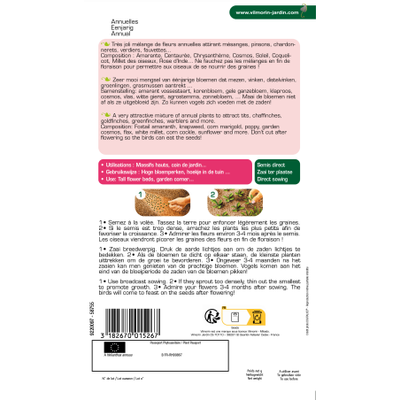 Il sacchetto di semi Flower Mix attira gli uccelli 10m²